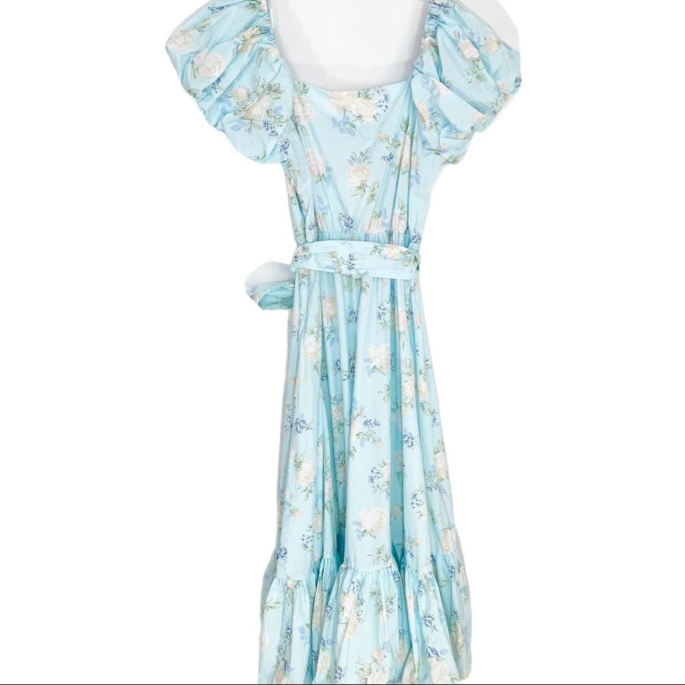 LoveShackFancy Estelle Floral Midi Ruffle Dress - Picture 6 of 9